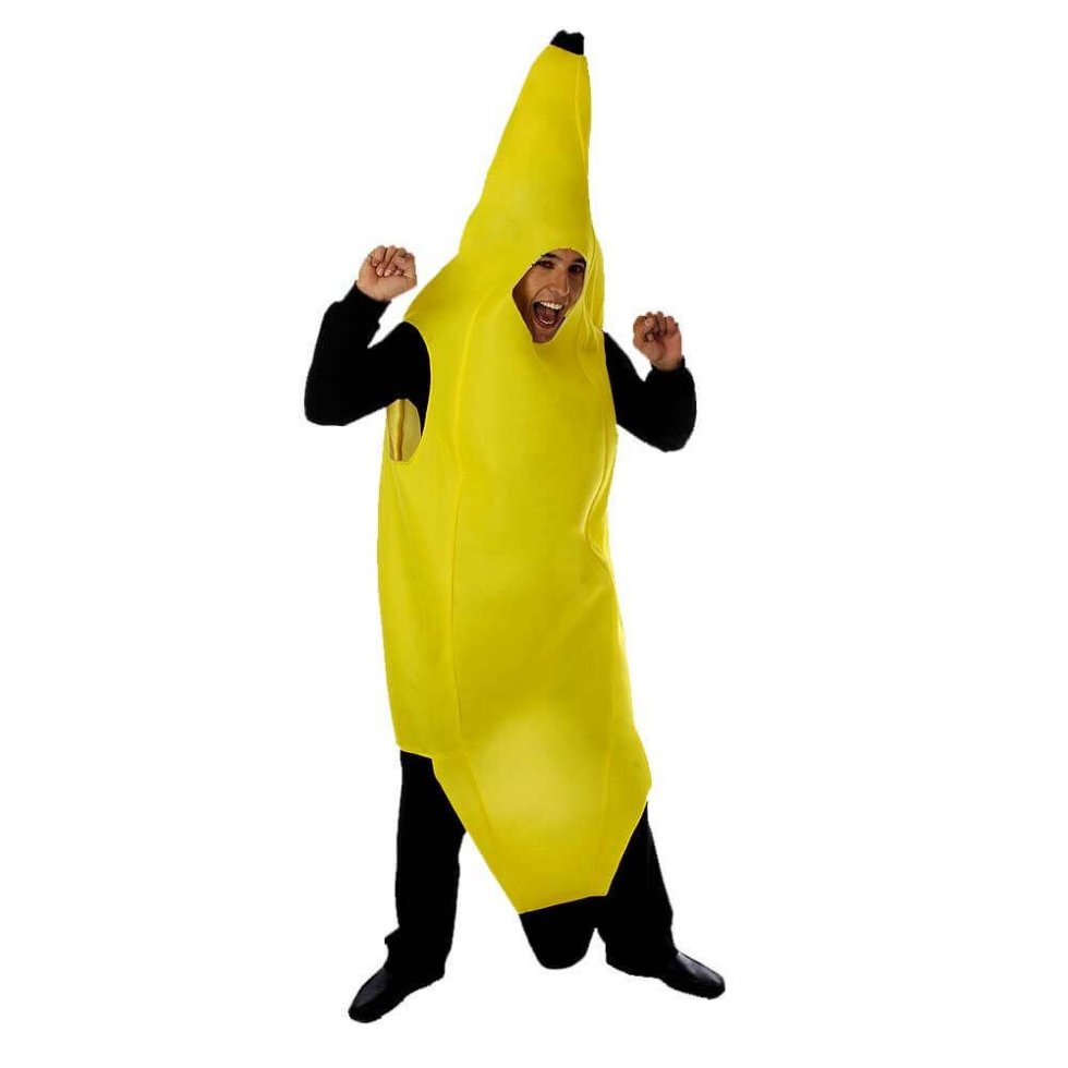 kostuum banaan carnaval masker