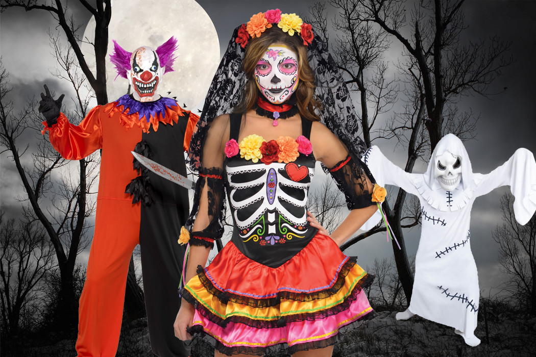 carnavalskostuums en Halloween-maskers