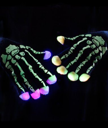 LED-gloeiende skelethandschoenen