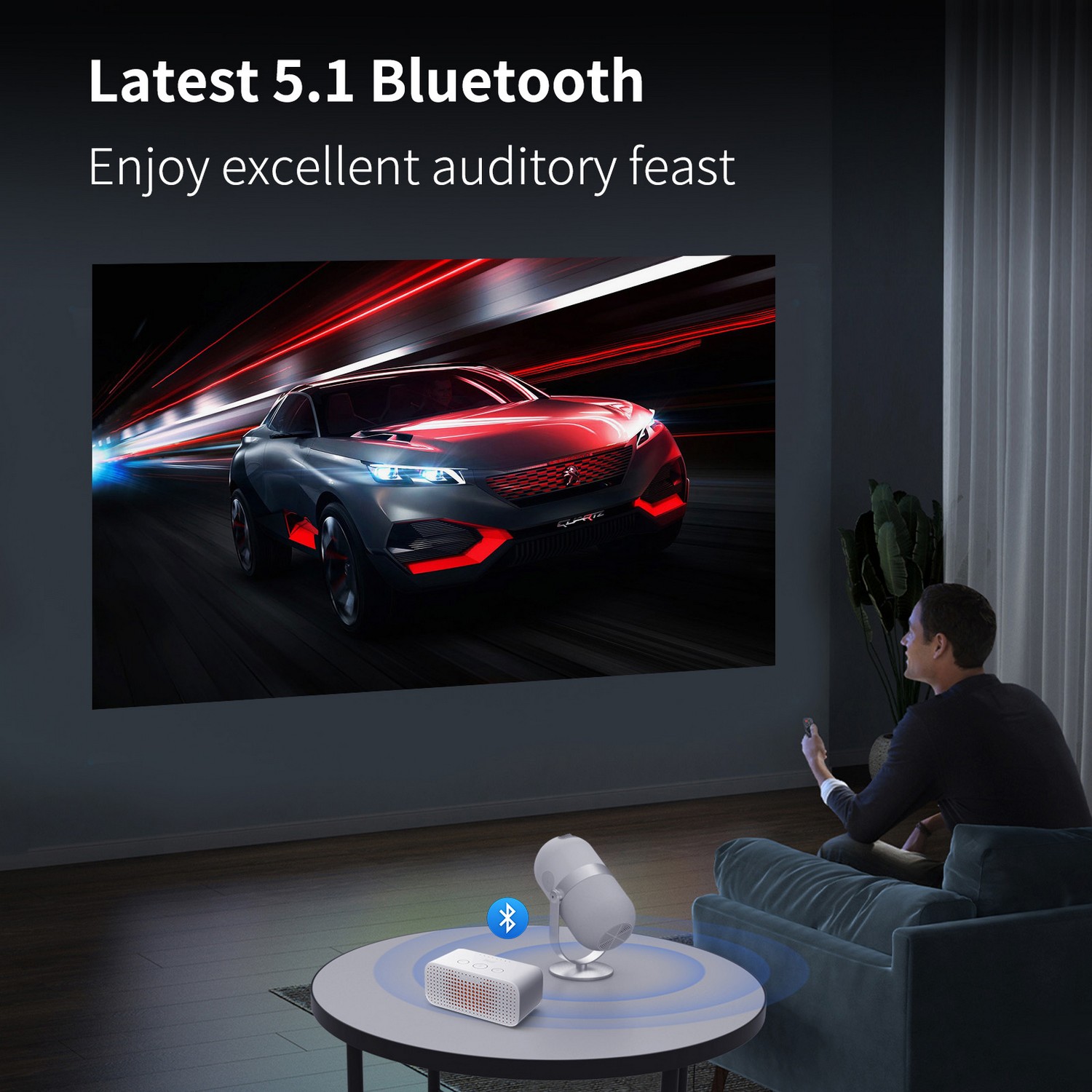 bluetooth wifi-projector mini 4k draagbaar