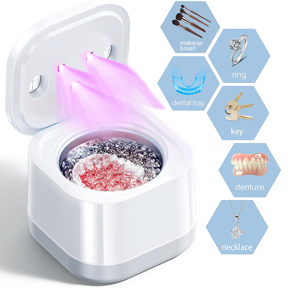 schoner ultrasoon apparaat voor aligners, mondbeschermers, beugels, opzetborstels, sieraden
