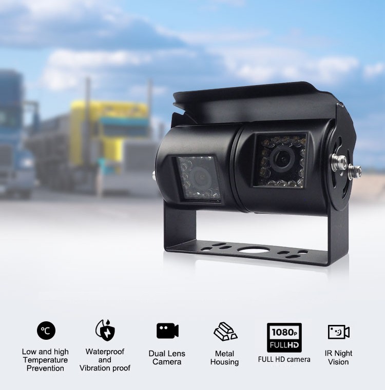 Dubbele camera van hoge kwaliteit voor transport-, vracht- of werkmachines
