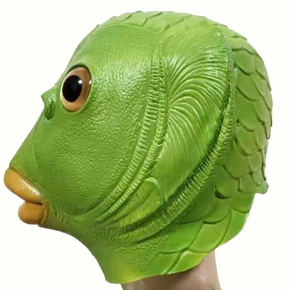 Vis groen hoofd siliconen gezichtsmasker
