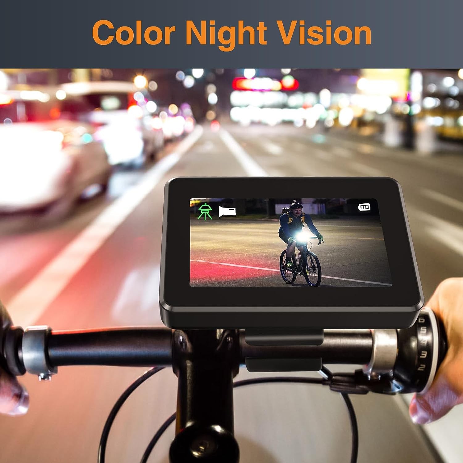 fietsmonitorset met camera met nachtzicht