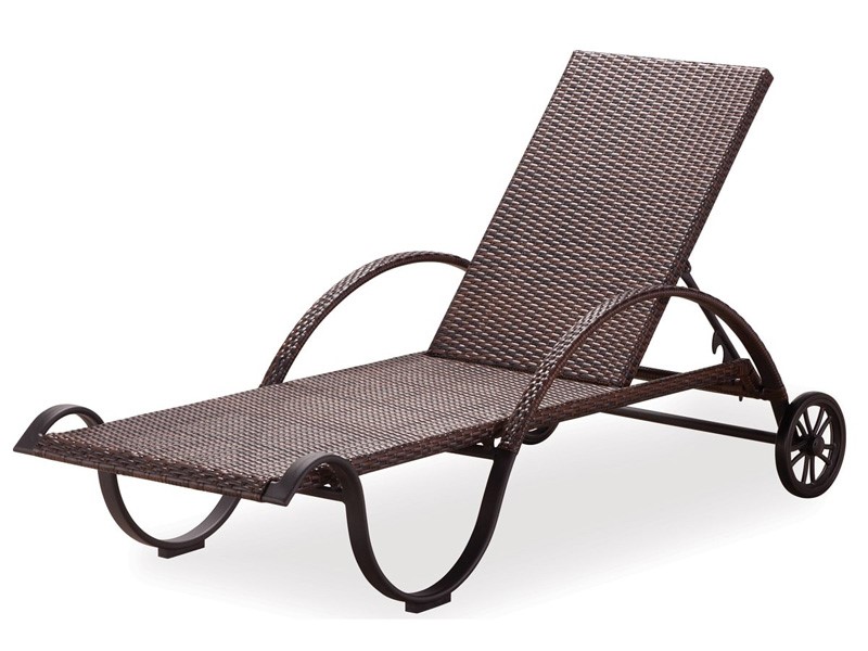 Tuinligstoel om te zonnebaden - Luxurio Zonnebank ALLANGA, geschikt voor op het terras