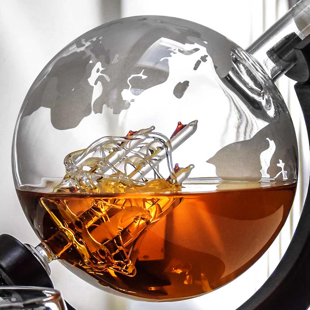 globe karaf set voor drankjes whisky rum bourbon