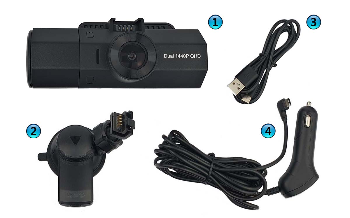 Inhoud van het Profio S32-camerapakket