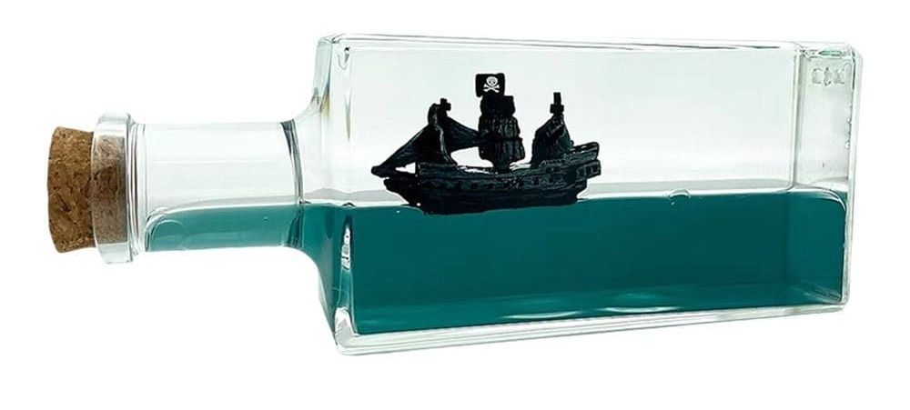 zwarte parel in een fles - piratenschip