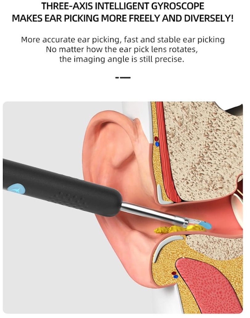 oorsmeerverwijderaar met camera-reinigende oren