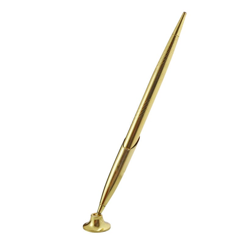 elegante gouden pen met standaard