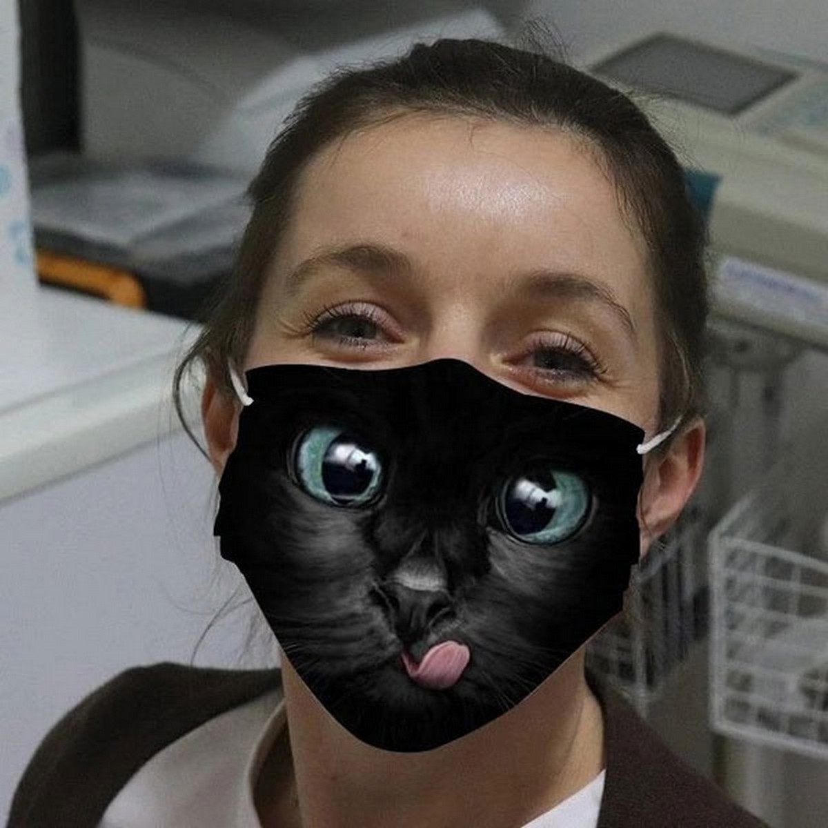 kattenmasker zwart