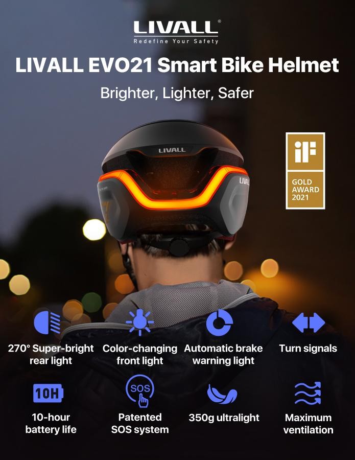 SMART fietshelm - Livall EVO21