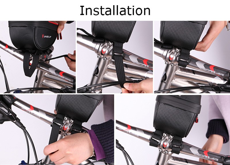 fietskoffer installatie klittenband