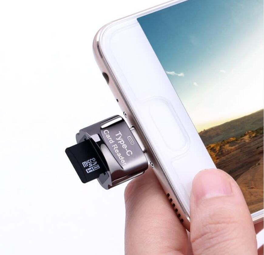 usb-c micro SD-kaartlezer voor mobiele telefoon