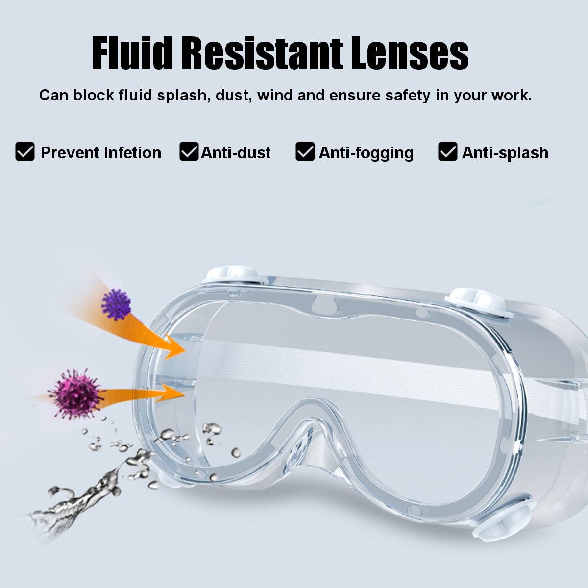 veiligheidsbril tegen bacteriën en virussen