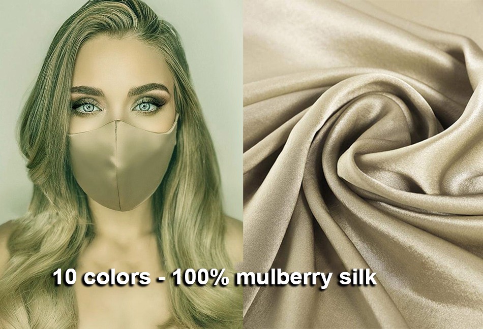 Luxe zijden gezichtsmaskers