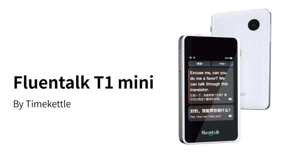 Fluentalk T1 mini Timekettle - draagbare reisvertaler