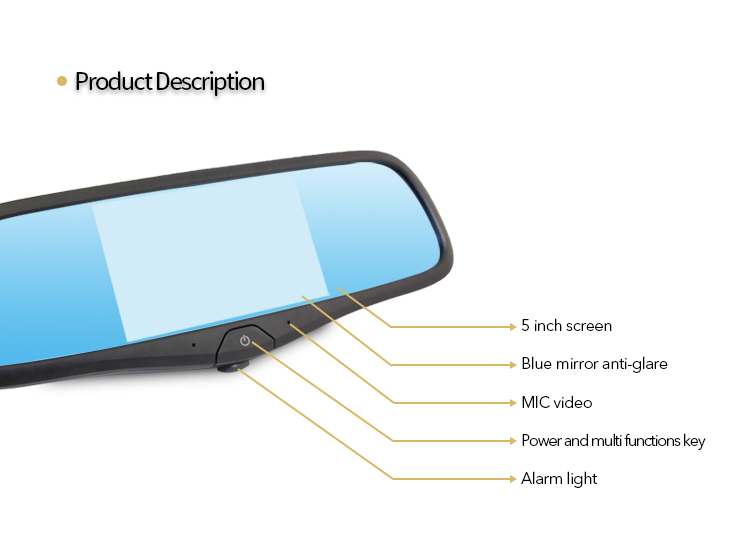 Multifunctionele spiegel met 5 "touchscreen