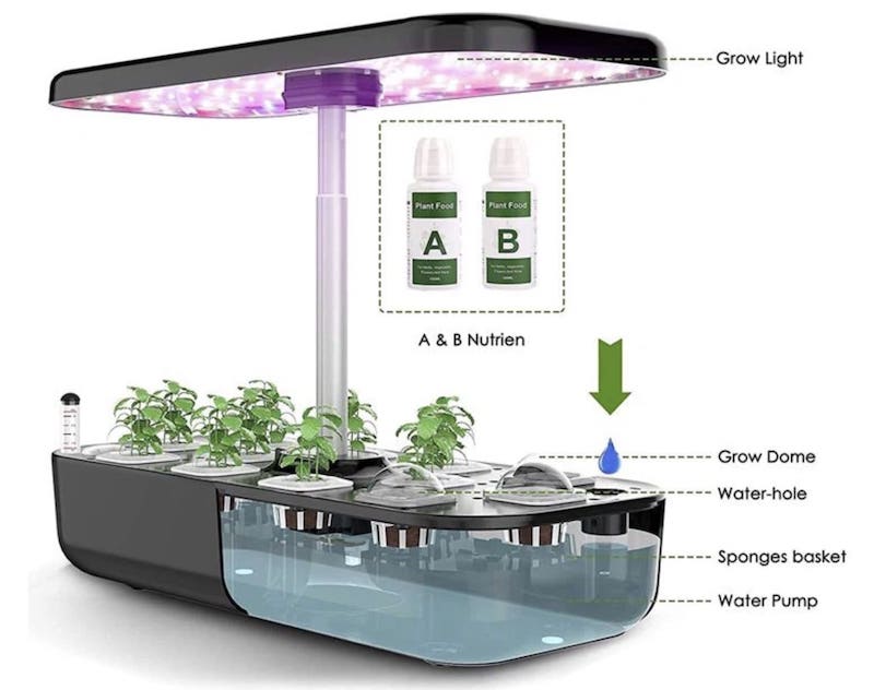 LED GROW-lamp (hydrocultuur) voor het kweken van planten - Kit met 12 capsules