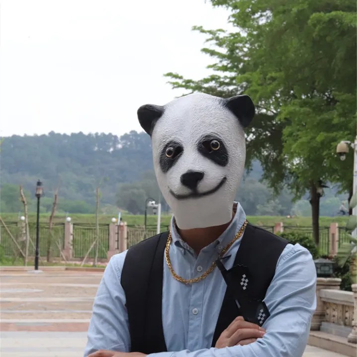 panda siliconen masker gezicht en hoofd