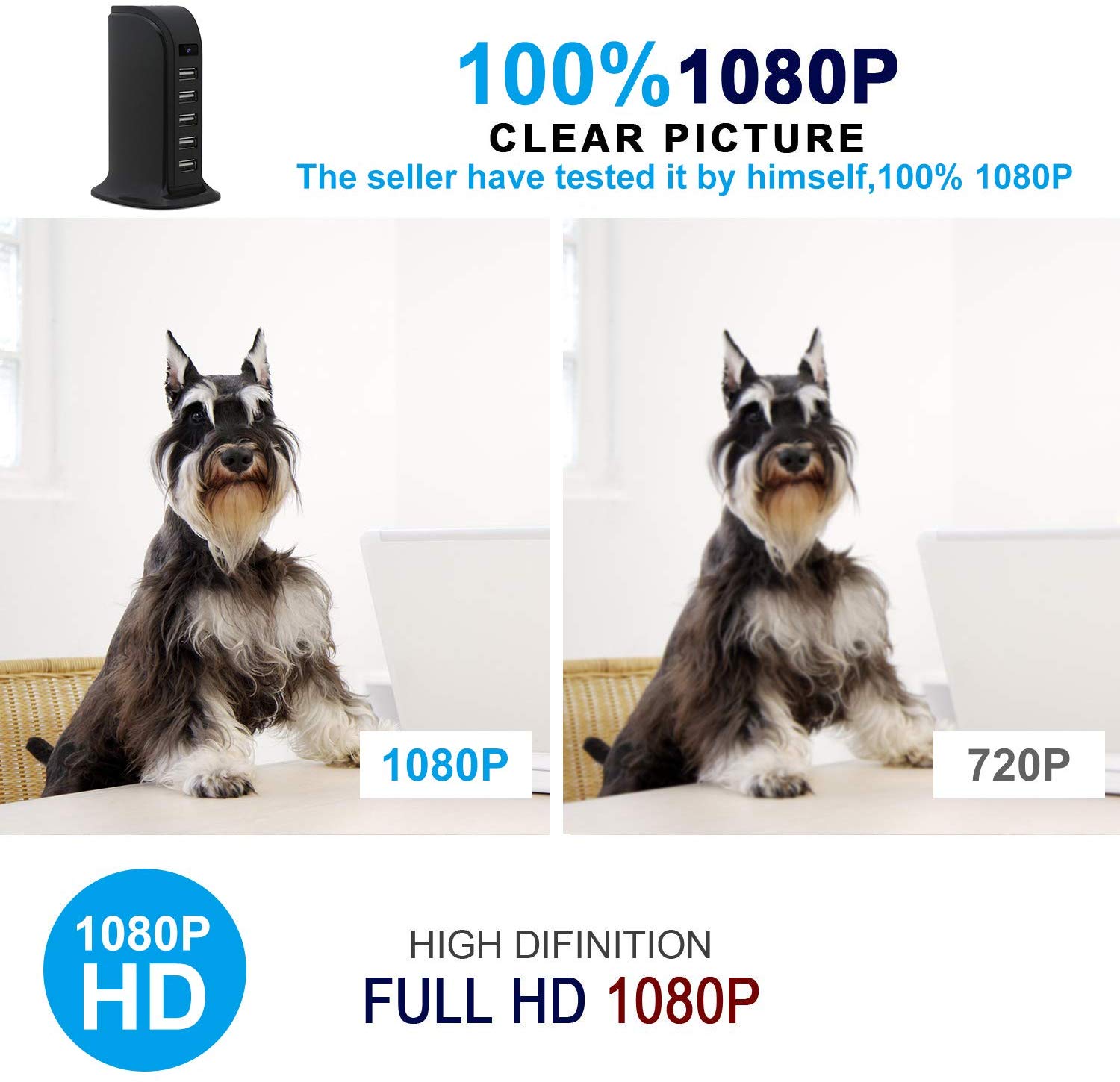 FULL HD-video in realtime powerbank-camera