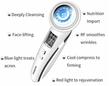 apparaat voor verjonging van de huid op basis van RF en LED-licht