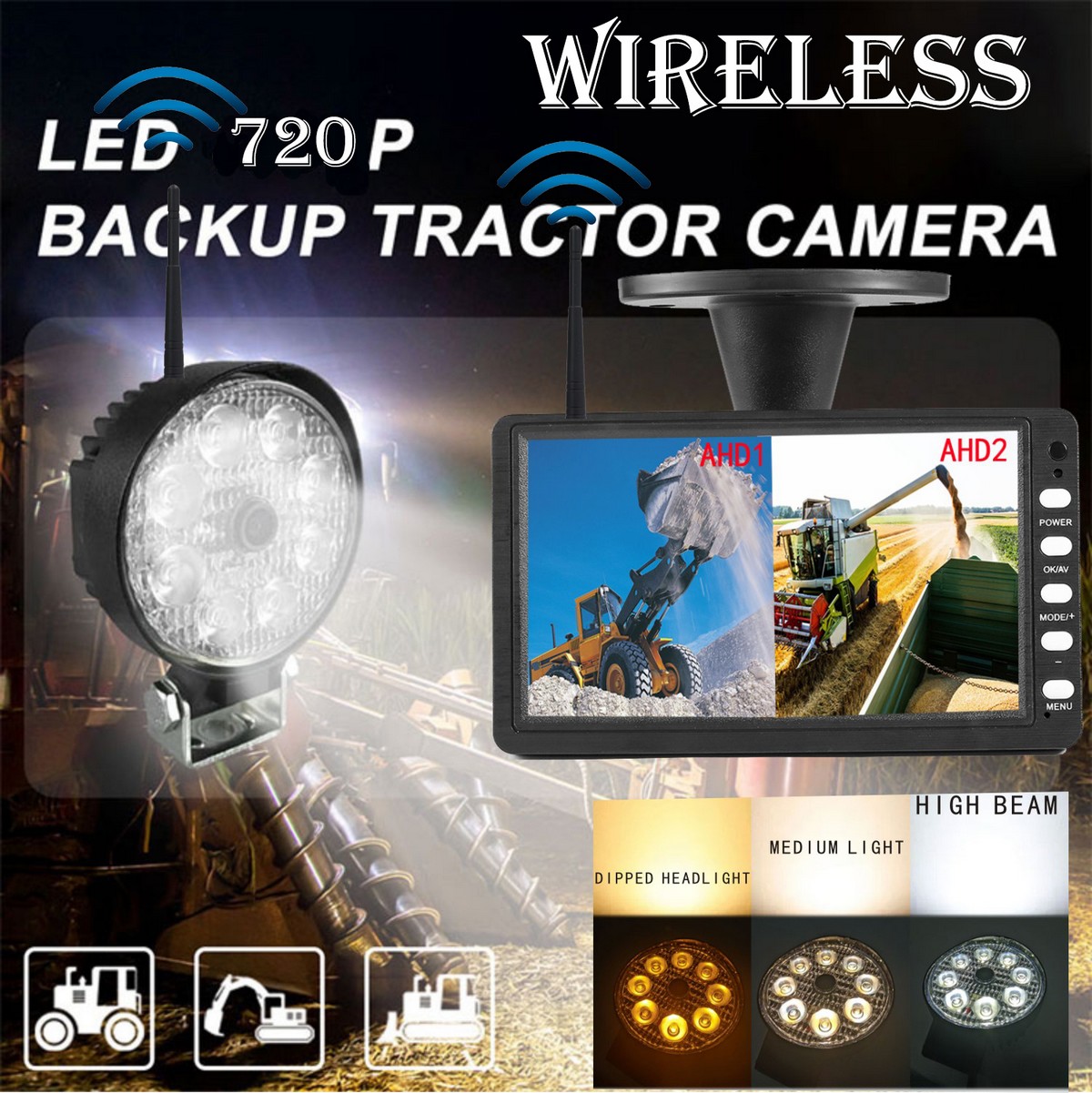 Back-up set - Wifi camera met krachtig wit LED licht en vele functies
