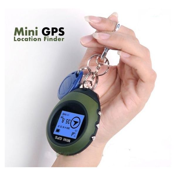 mini gps-navigatie op sleutelhanger sleutelhangerring