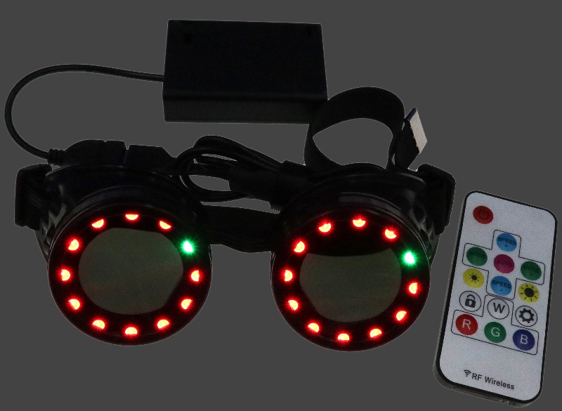 steampunk gothic bril led rave party design
