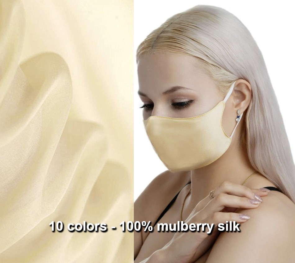 luxe zijden gezichtsmasker